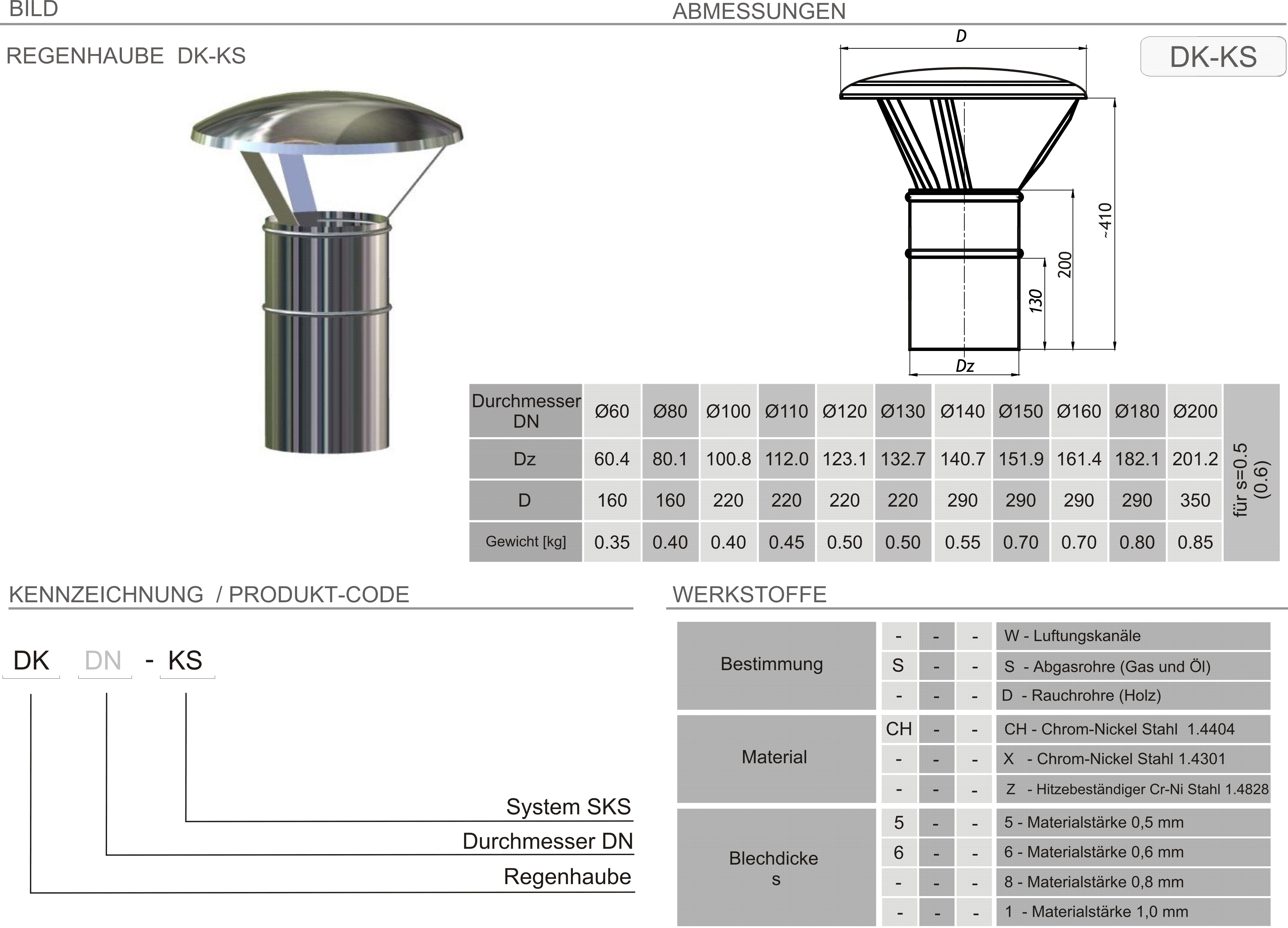 Produkt Beschreibung SKS-DK60-200